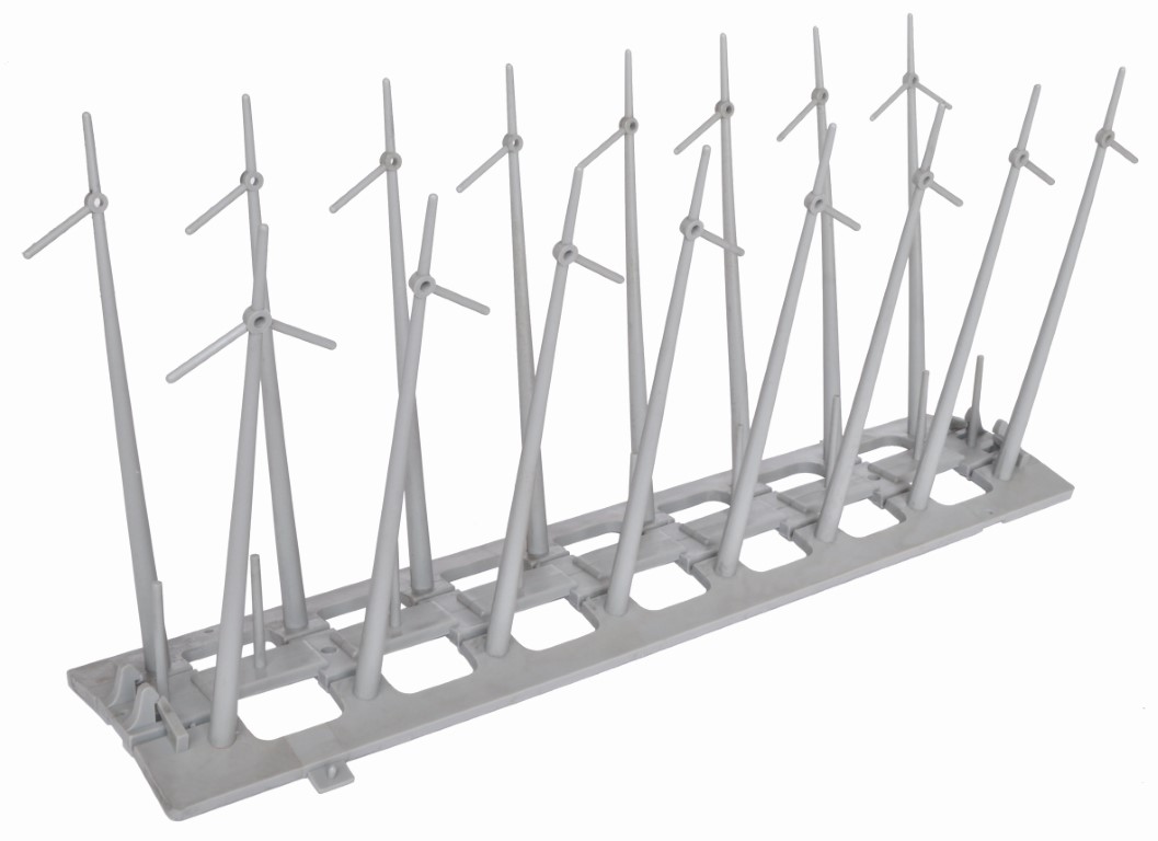 鳥除けフン害防止マット　28.7㎝ｘ2枚入(ケース販売)